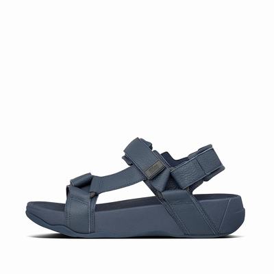 Fitflop Ryker Leather Mix Back-Strap - Sandalen Herren - Navy (ORK915840)